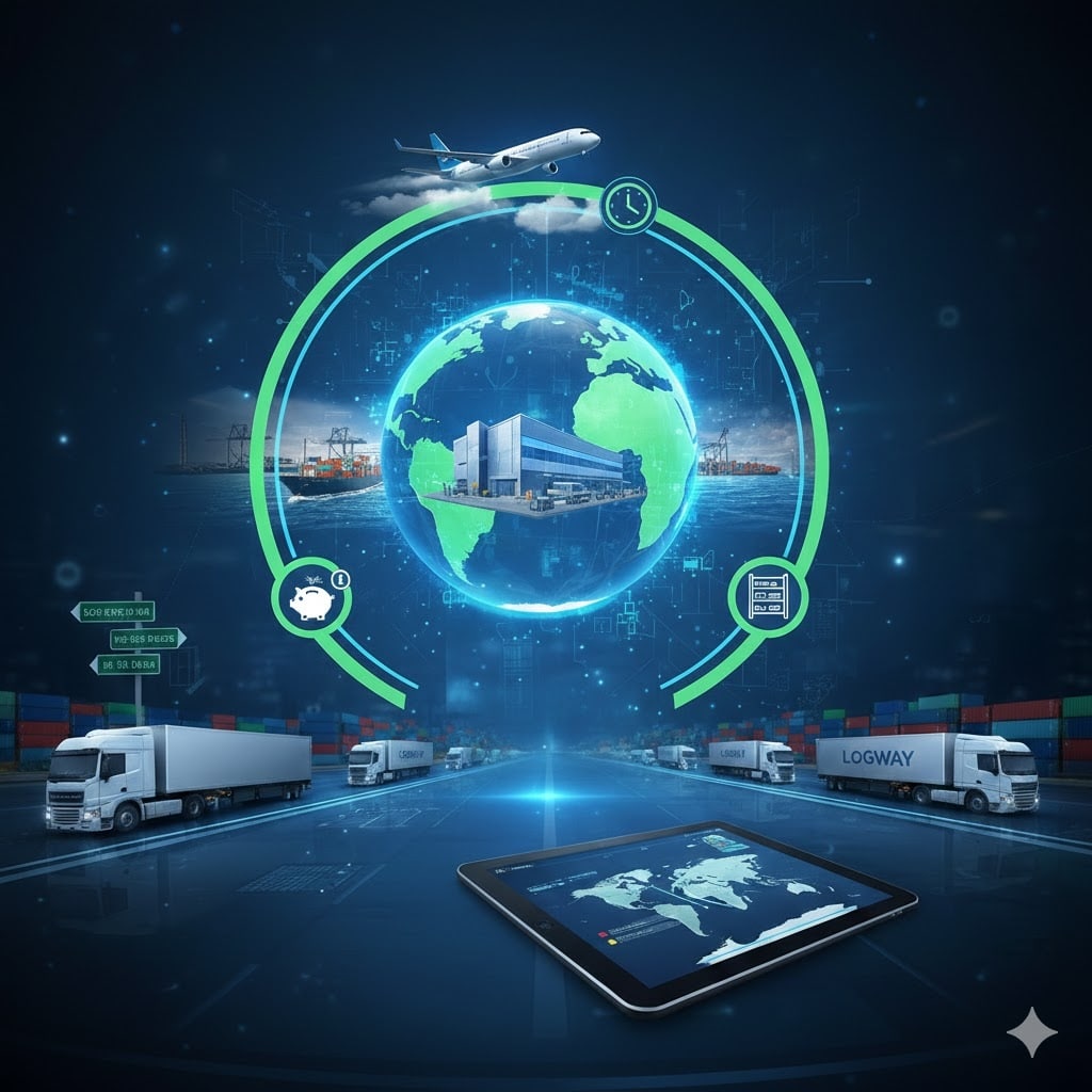 Logistické služby – cestná, letecká a lodná doprava so skladovaním zásielok.